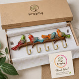 Multicolour Metal Handpainted Bird Key Holder thumbnail
