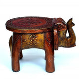 Wooden Elephant Stool With Brown Color thumbnail