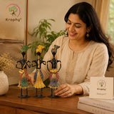 (Pack Of 3) Kraphy Wrought Iron Decorative Musician Showpiece thumbnail