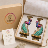 Kraphy_Metal_peacock_Candle_holder_showpiece thumbnail
