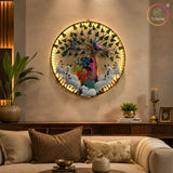 Radha Krishna with Cows Under Tree Metal Wall Art – 24 Inch thumbnail