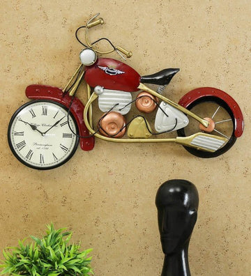 Red Wrought Iron Wall Art With Wall Hand painted