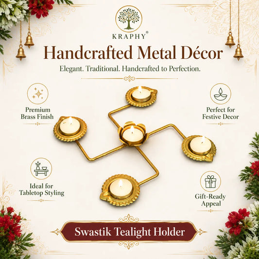 Swastik T light holder Decorative