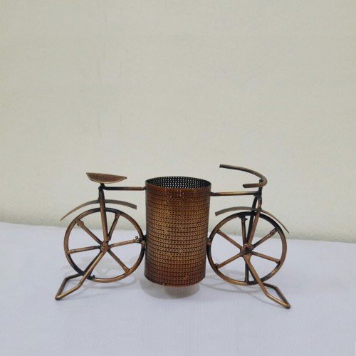 Vintage Cycle Shaped Pen Holder Table Decor