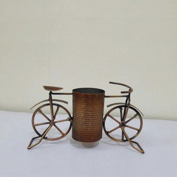 Vintage Cycle Shaped Pen Holder Table Decor