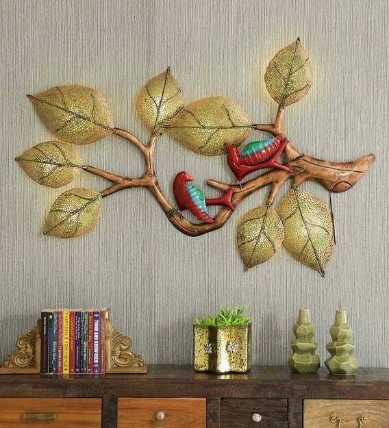 Wall Decor Tree Two Birds With LED
