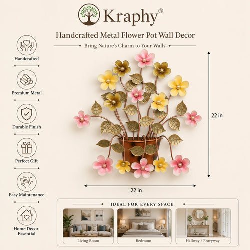 White Iron Buck Flower Wall Art media 5