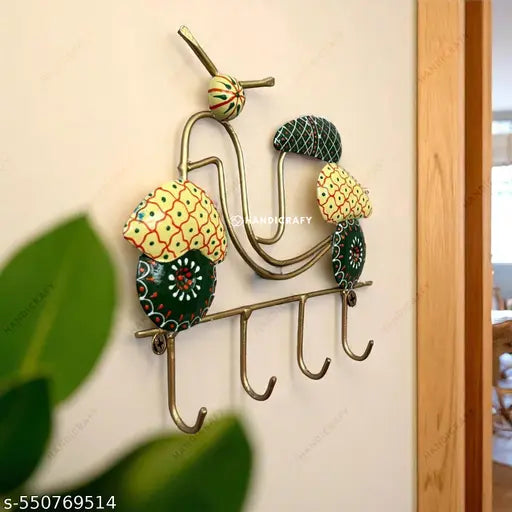 Designer Iron Scooter Wall Hook Entryway Organizer