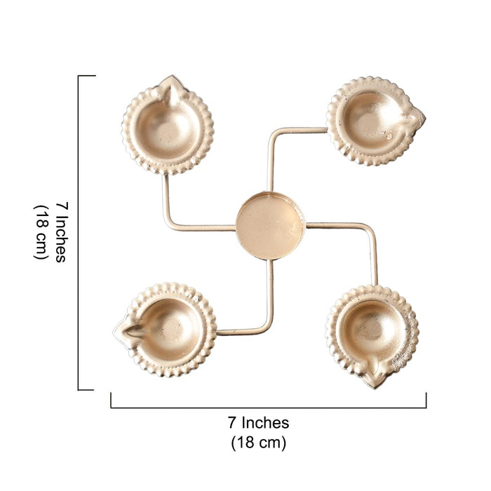 Swastik T light holder Decorative size guide