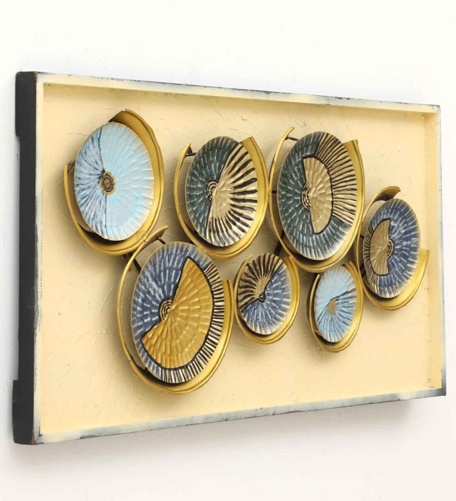 Beautiful Multicolor Iron & Wooden Wall Art