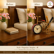 Kraphy Metal Cycle Pen Stand With Clock