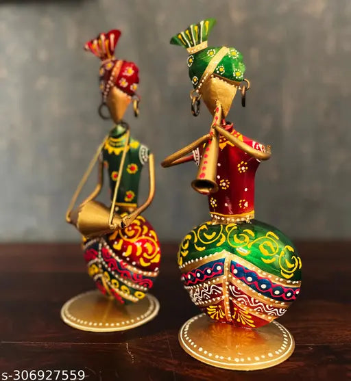 Kraphy Metal Musician Showpiece Set Of 2