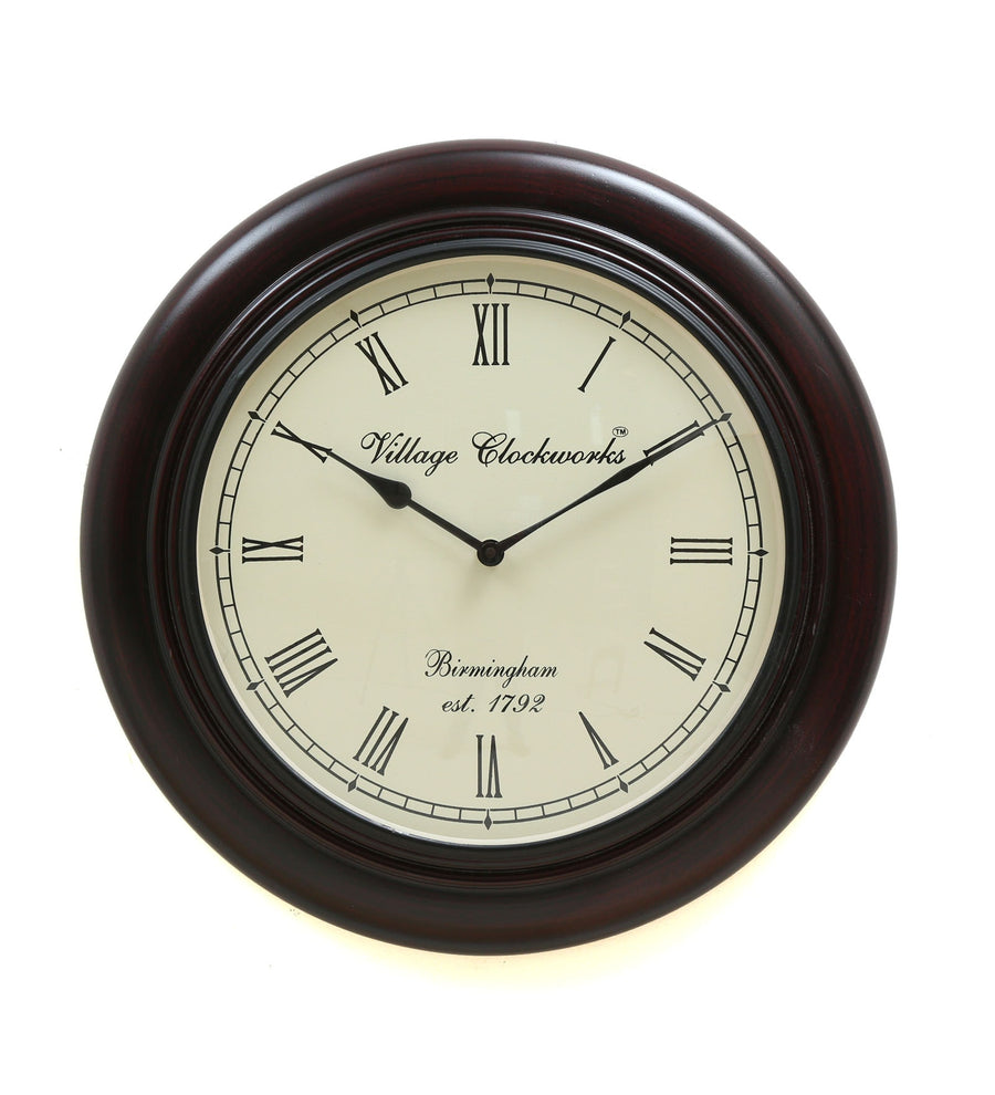 Brown Brass Round Analog Antique Wall Clock