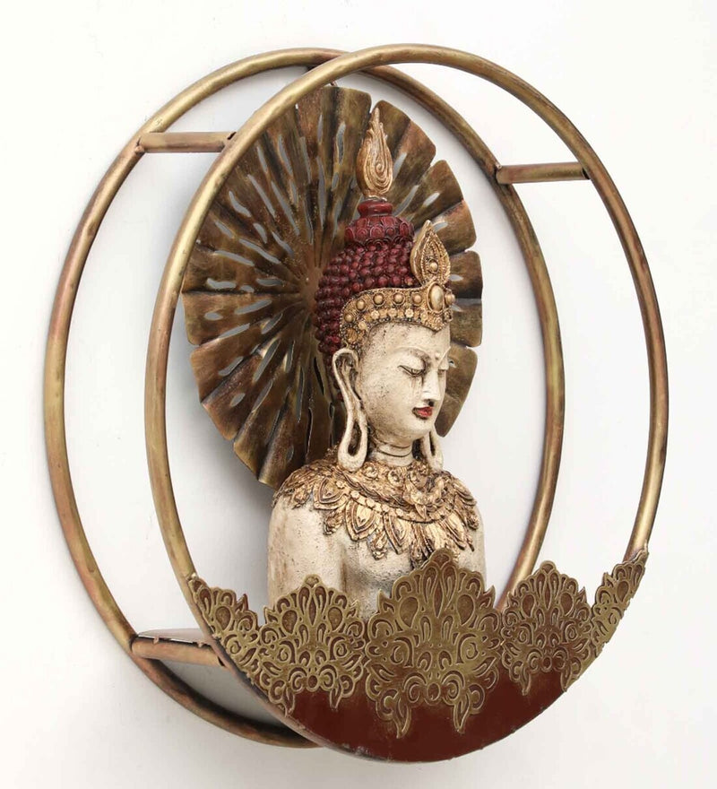Buddha Multicolor Metal Wall Art detail 3