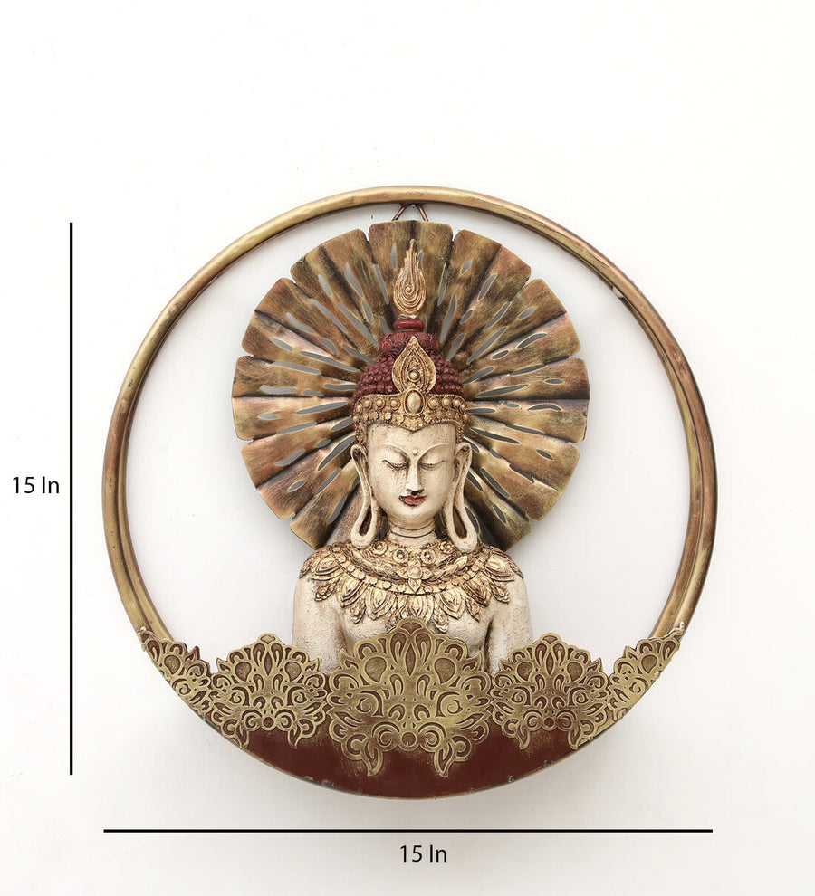 Buddha Multicolor Metal Wall Art