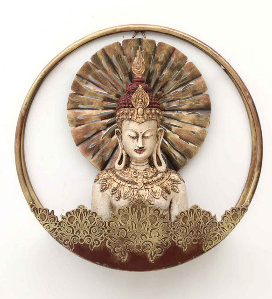 Buddha Multicolor Metal Wall Art