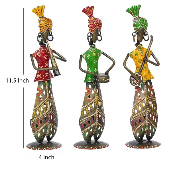 Metal Musician Set of three Table Decorative Showpiece