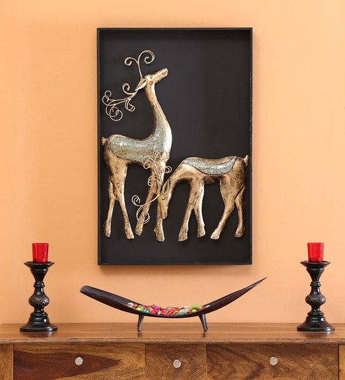 Deer Couple 3D Wall Hanging Frame Wall Decor