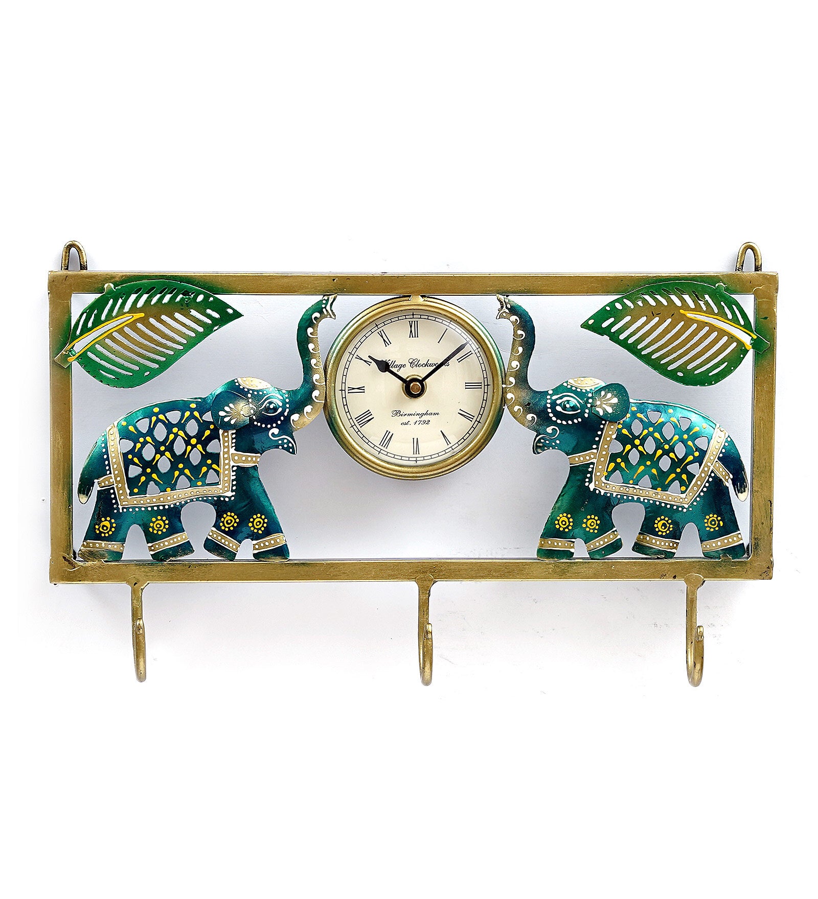 Elephant Blue Iron Key Holder image