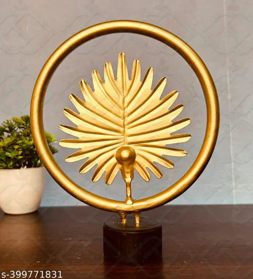Metal Ginko Leaf table top decor showpiece