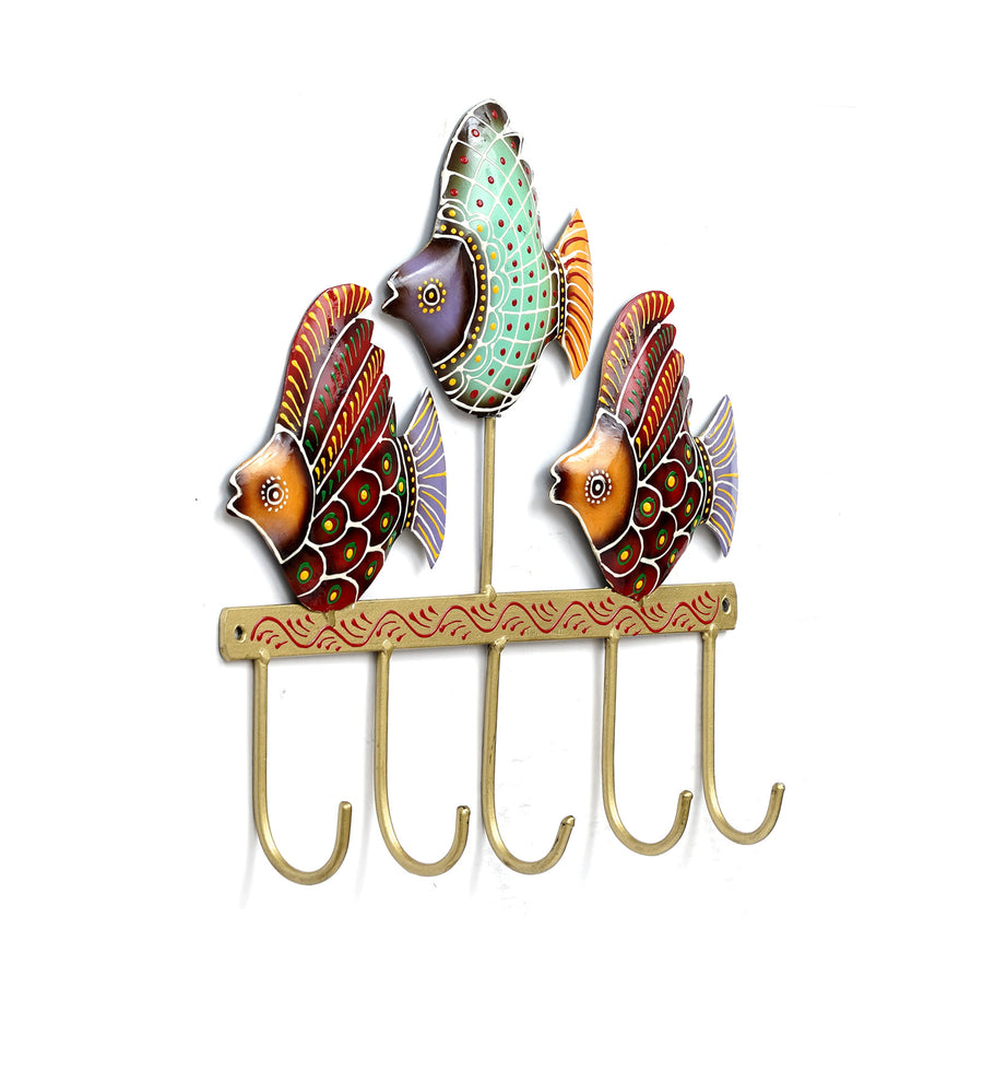 Fish Multicolour Iron Key Holder