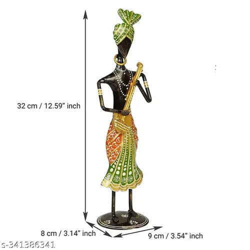 (Pack Of 3) Kraphy Wrought Iron Decorative Musician Showpiece media 7