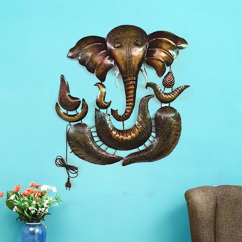 Ganesha God Wall Decor Panel With LED Backlight