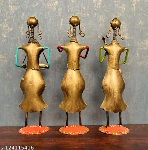 Ethnic Musician Lady Decorative Pack of 3