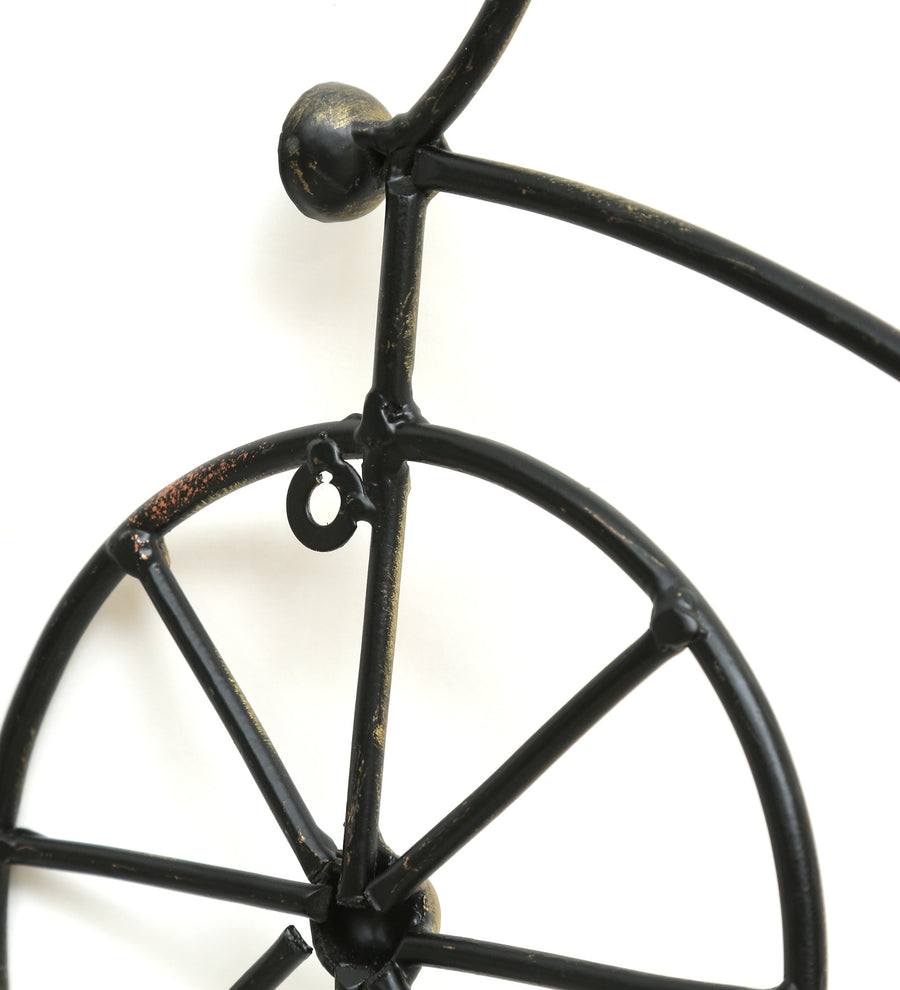 Kraphy Antique Metal Cycle Key Holder with 4 Hooks