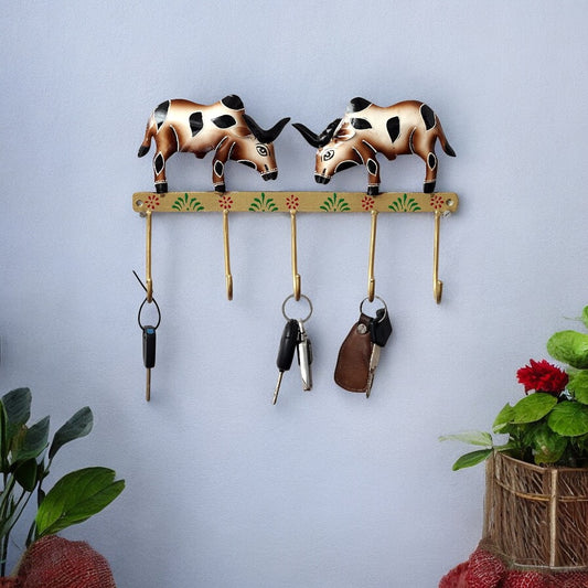 Cow White Iron Key Holder