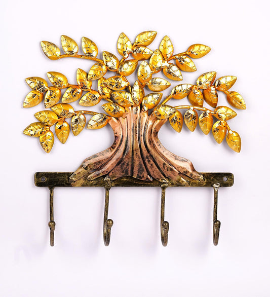 Tree Golden Iron Key Holder