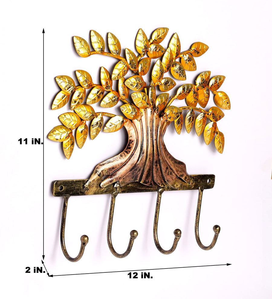 Tree Golden Iron Key Holder