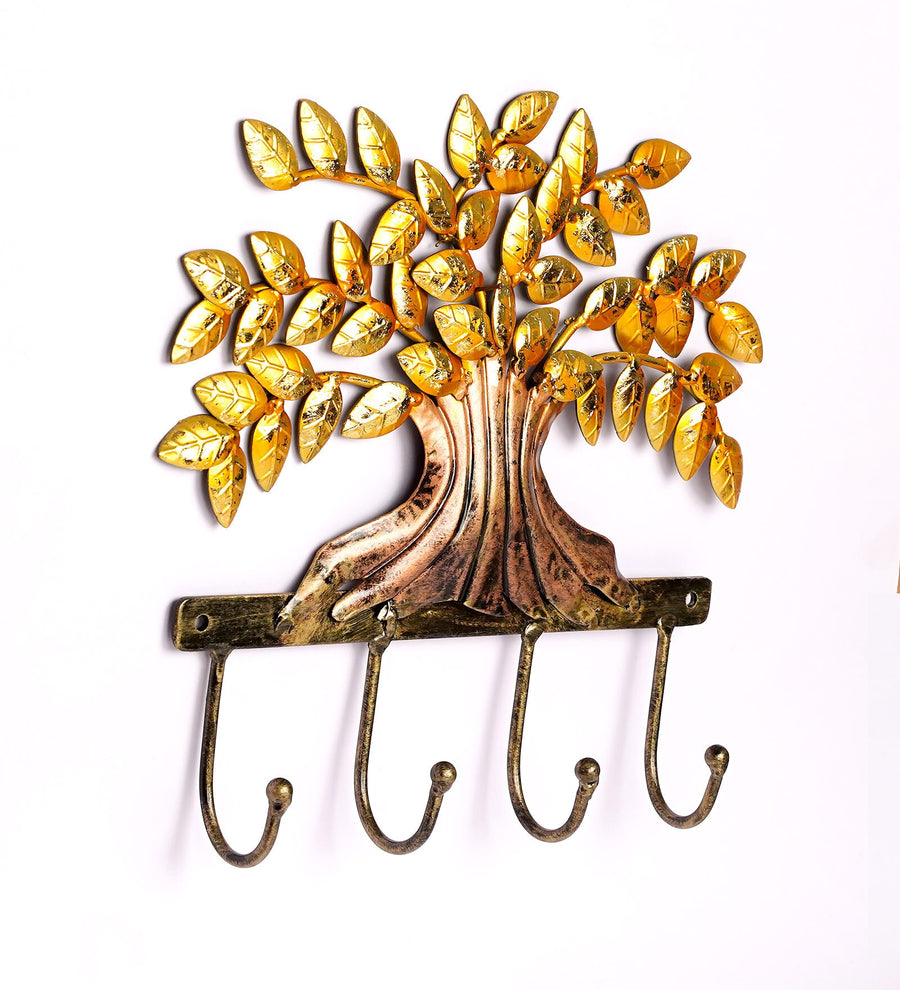 Tree Golden Iron Key Holder