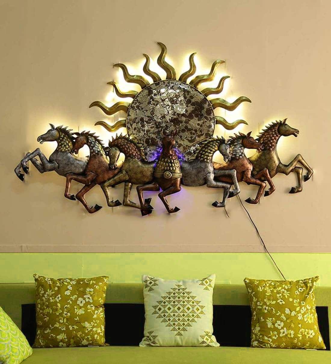 3D Metal Running Horse With LED Lightings