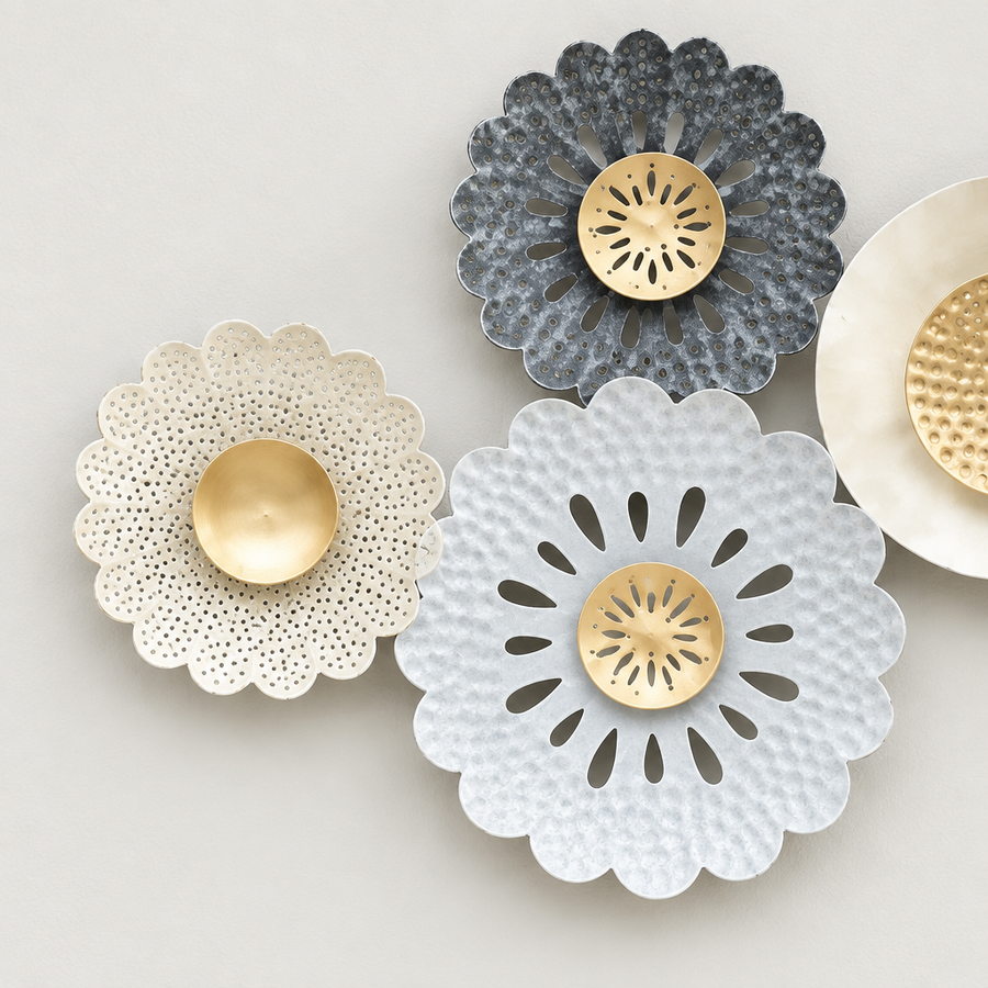 Golden Chestnut Metallic Wall Art Panels