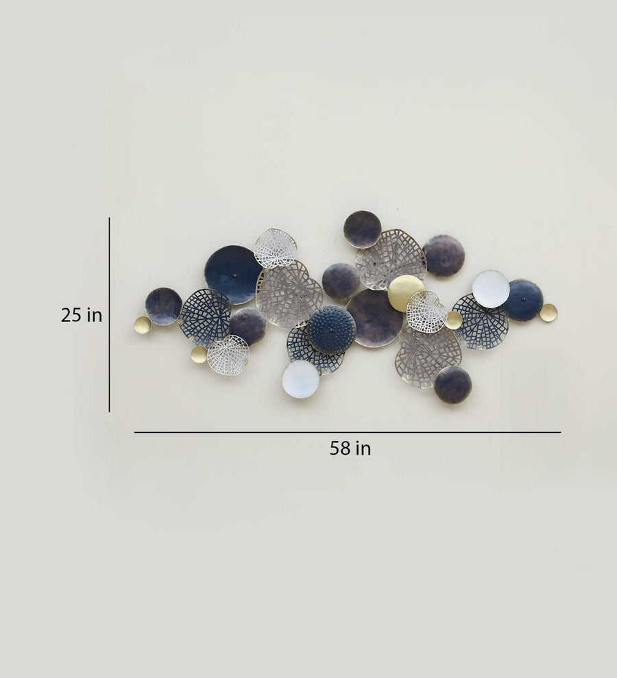 Multicolour Circle Wall Multicolour Panel Metal Wall Art