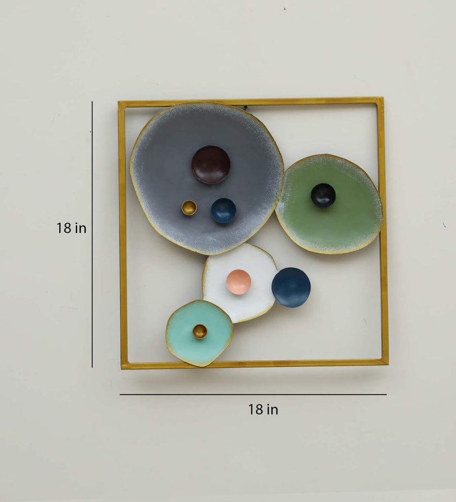 Relax Soul Pebbles Multicolour Frame Metal Wall Art