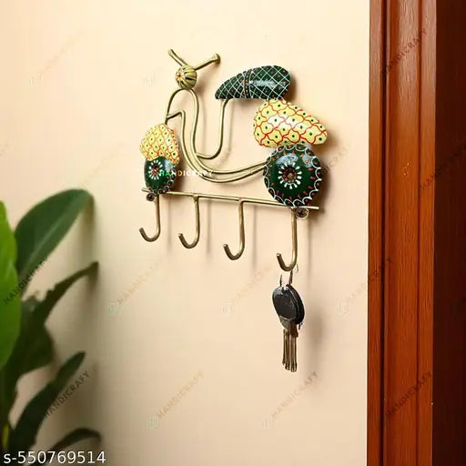 Designer Iron Scooter Wall Hook Entryway Organizer