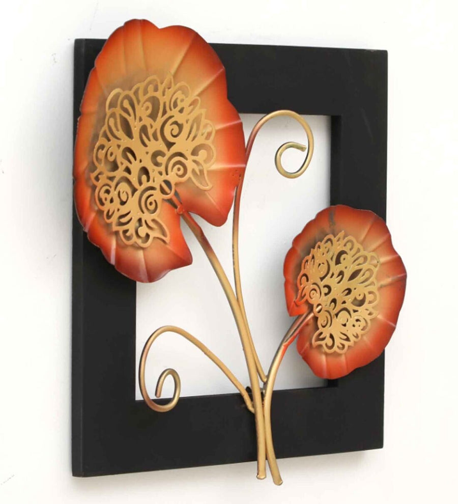 Kaira Leaf Multicolor Iron & Wooden Wall Art