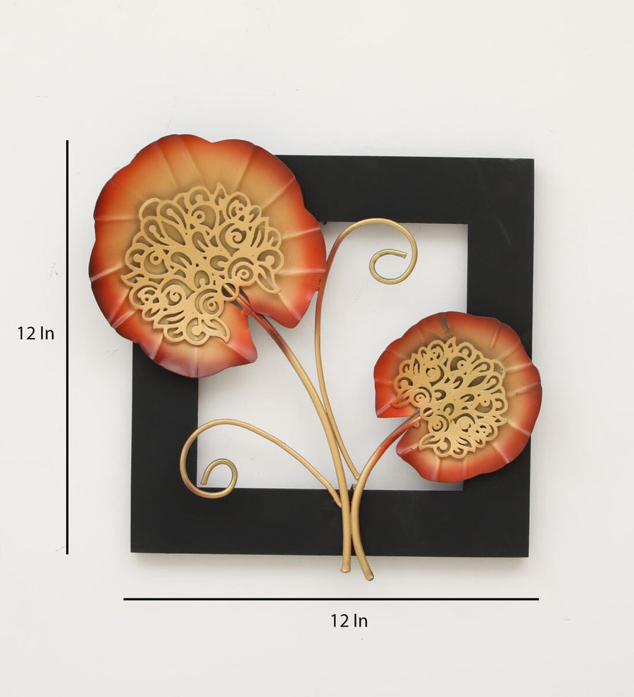 Kaira Leaf Multicolor Iron & Wooden Wall Art