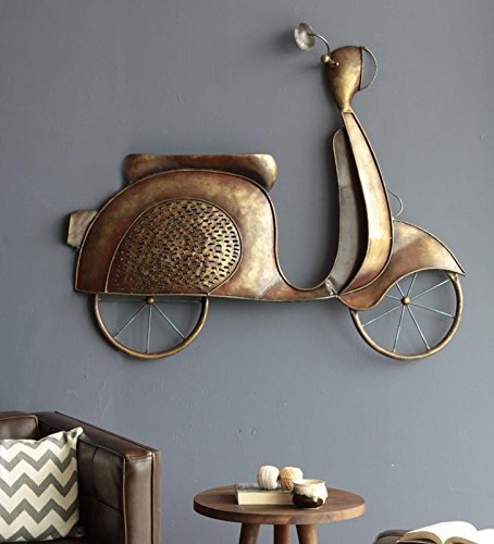 Bronze Iron Scooty Hanging Wall Decor