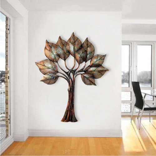 Handcrafted Metal Wall Decor LED Tree