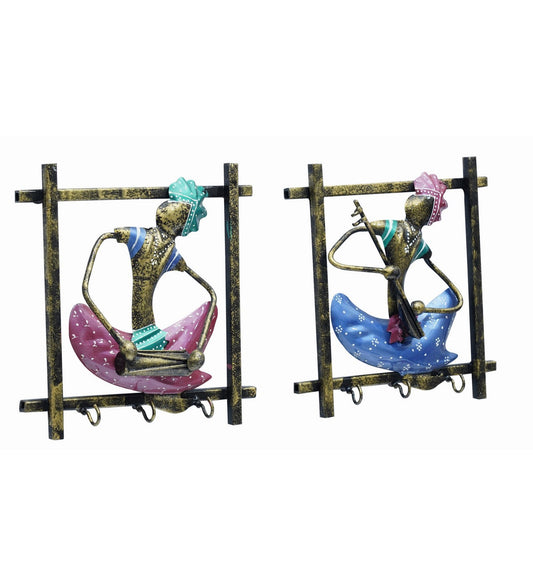 Musician Handpainted Hanger Set Of Two Key Holder