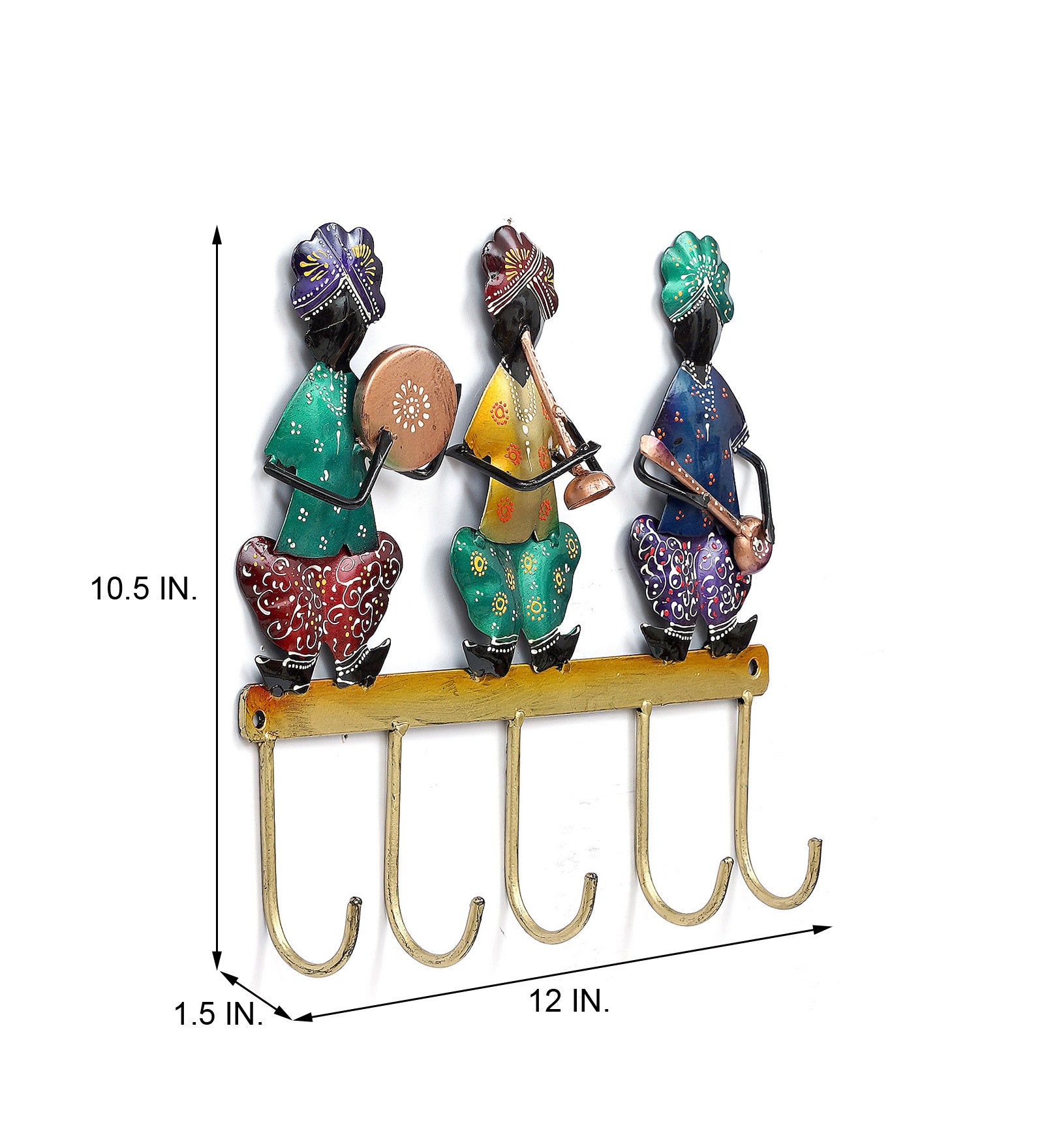 Musician Multicolour Iron Key Holder image