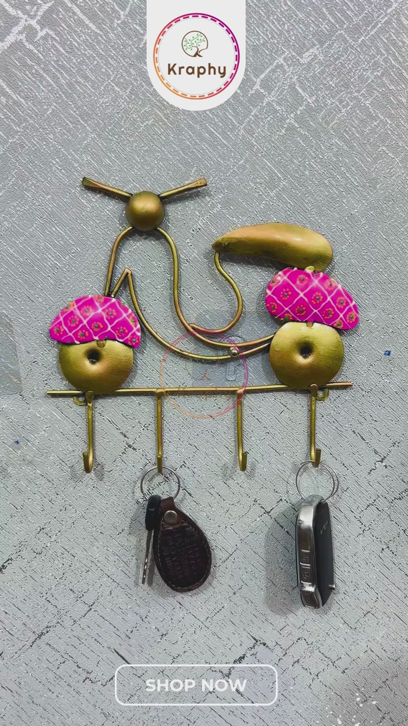 LUXURIOUS Scooter Key Holder Wall Art ( 9 INCHES ) detail 2