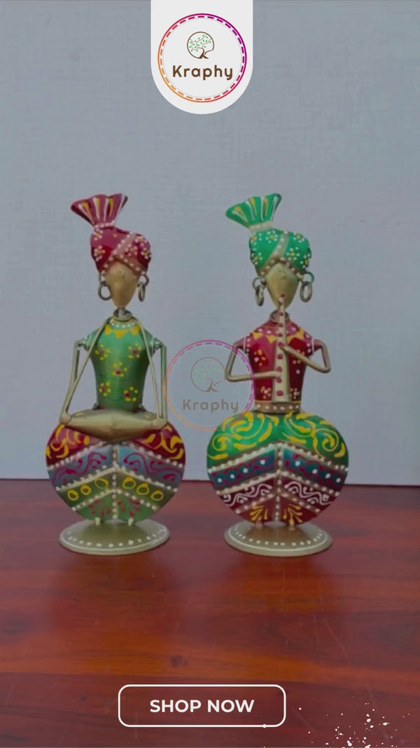 Kraphy Metal Musician Showpiece Set Of 2 detail image 3