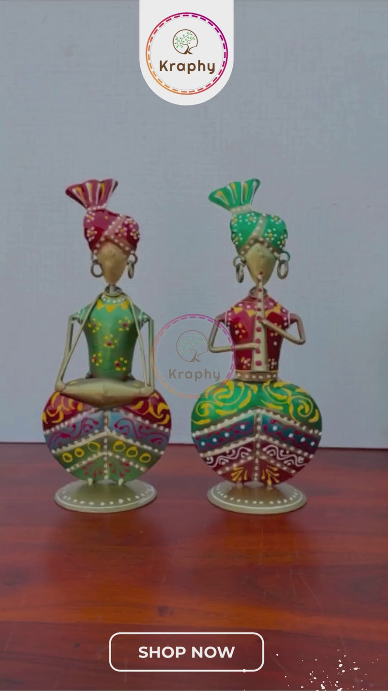 Kraphy Metal Musician Showpiece Set Of 2 detail 2
