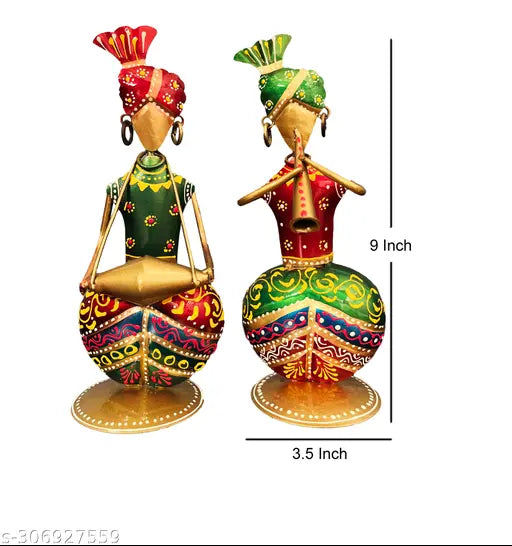 Kraphy Metal Musician Showpiece Set Of 2