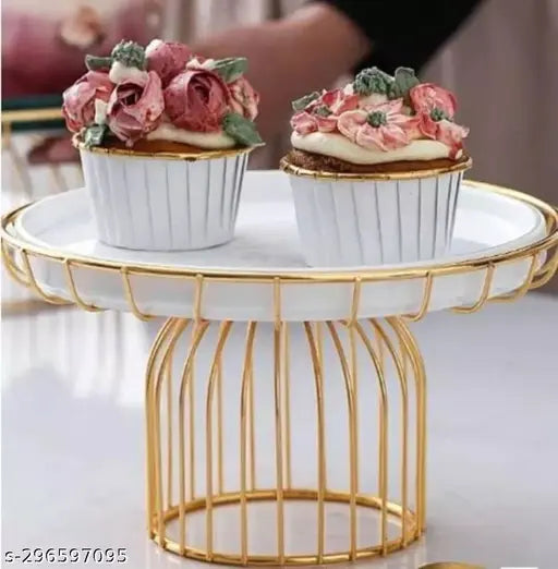 Kraphy Metal Cupcake Stand White And Gold Multipurpose Serving Stand Perfect For Weeding, Parties And Special Occasion ?