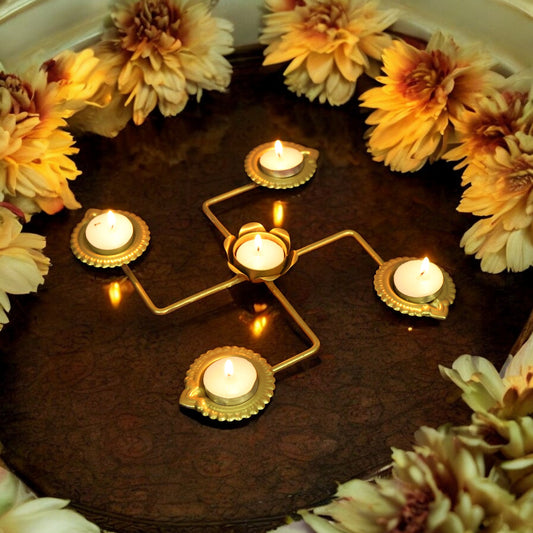 Swastik T light holder Decorative